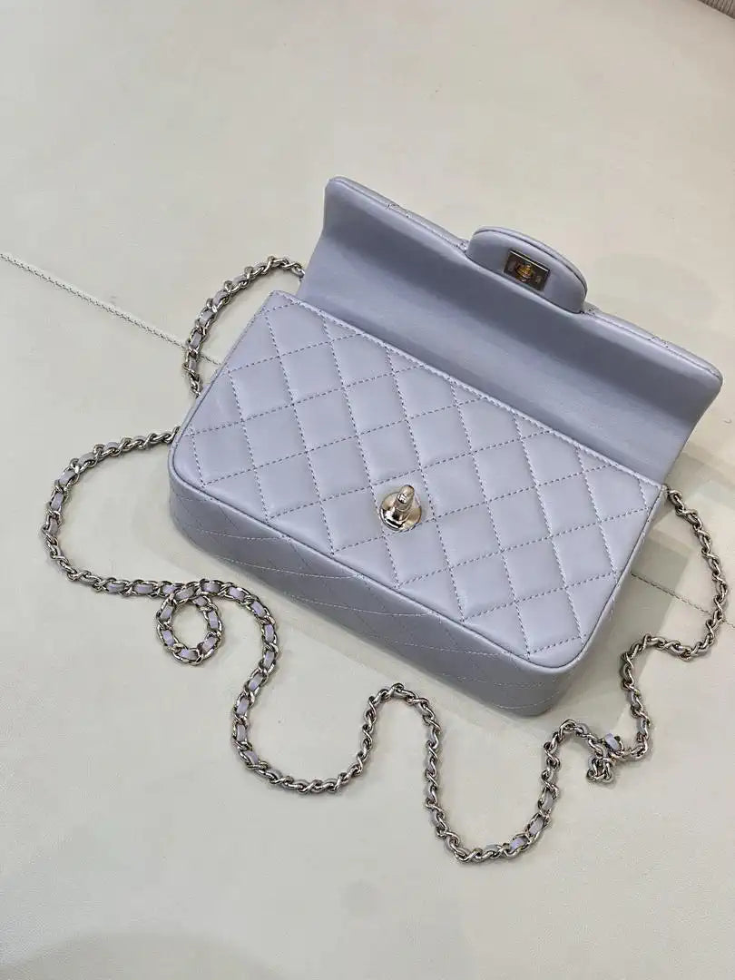 Chanel AS2431 Mini Classic Handbag With Top Handle CC19047 Strass & Gold-Tone Metal