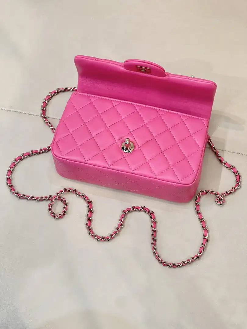 Chanel AS2431 Mini Classic Handbag With Top Handle CC19048 Strass & Gold-Tone Metal