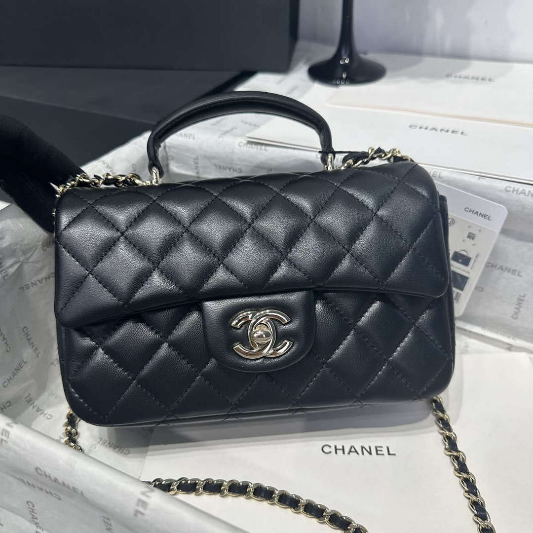 Chanel AS2431  Mini Classic Handbag With Top Handle Lambskin CC19001 - Default Title - View 2