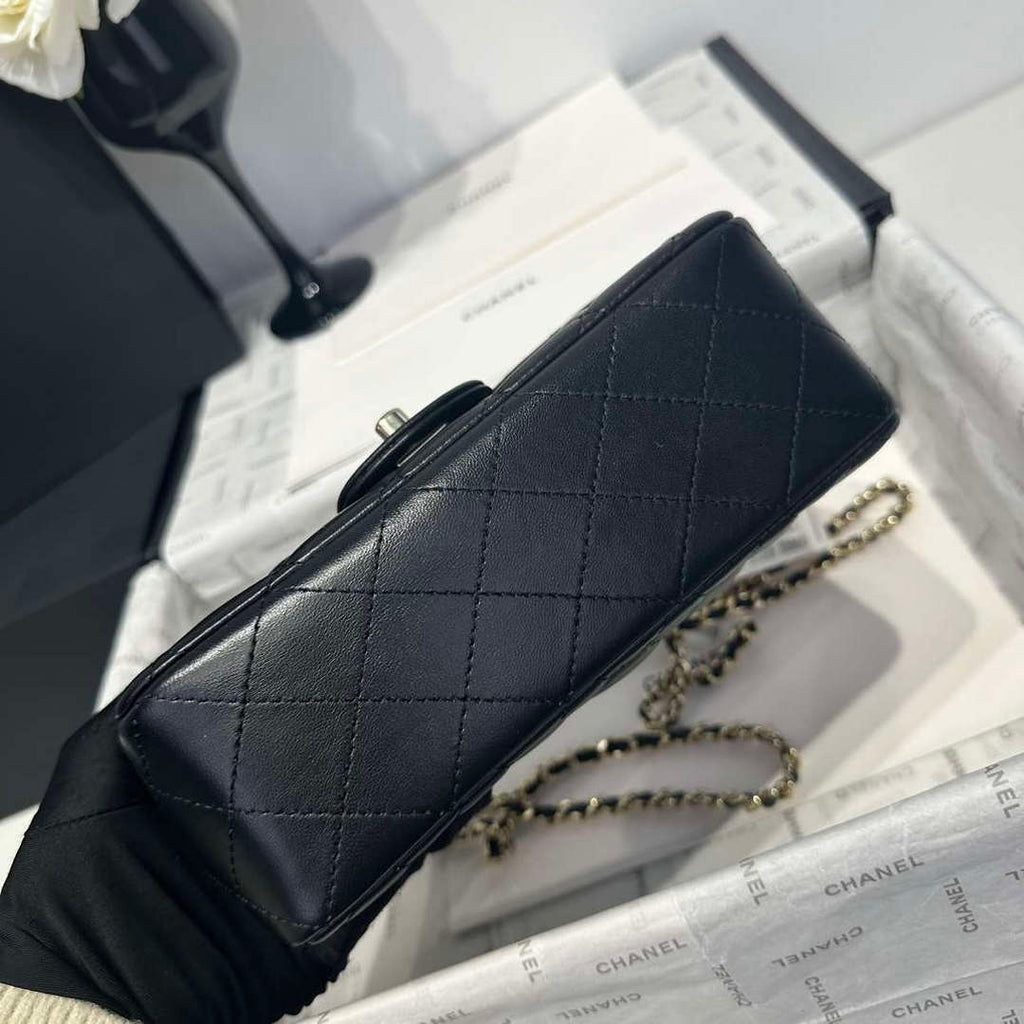 Chanel AS2431  Mini Classic Handbag With Top Handle Lambskin CC19001