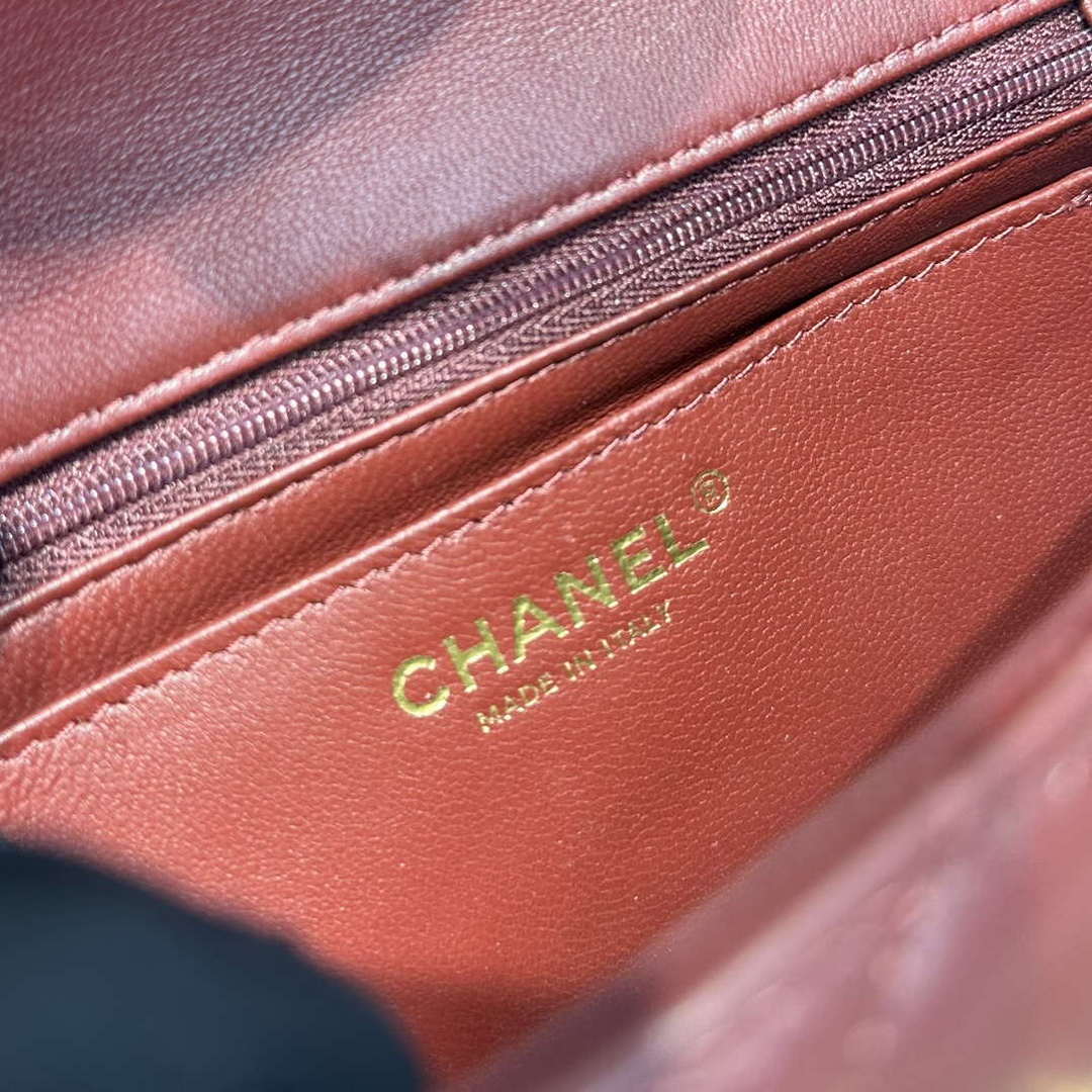 Chanel AS2431 Mini Classic Handbag With Top Handle Lambskin CC19011