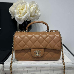Chanel AS2431 Mini Classic Handbag With Top Handle Lambskin CC19012 - Default Title - View 2