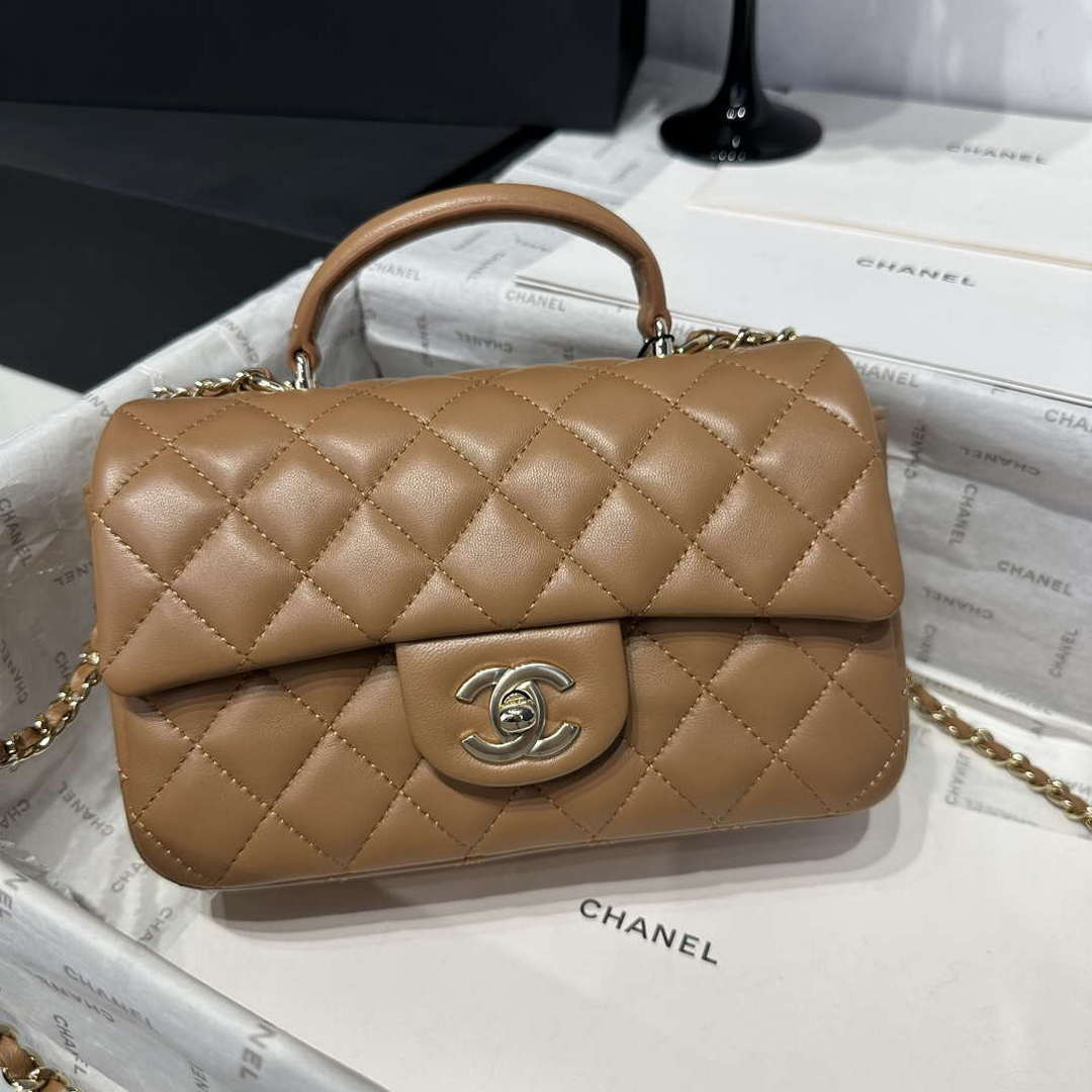 Chanel AS2431 Mini Classic Handbag With Top Handle Lambskin CC19012 - Default Title - View 3