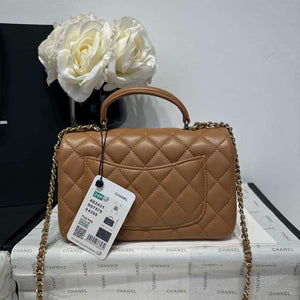 Chanel AS2431 Mini Classic Handbag With Top Handle Lambskin CC19012 - Default Title - View 5