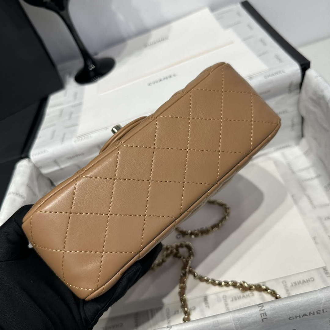 Chanel AS2431 Mini Classic Handbag With Top Handle Lambskin CC19012