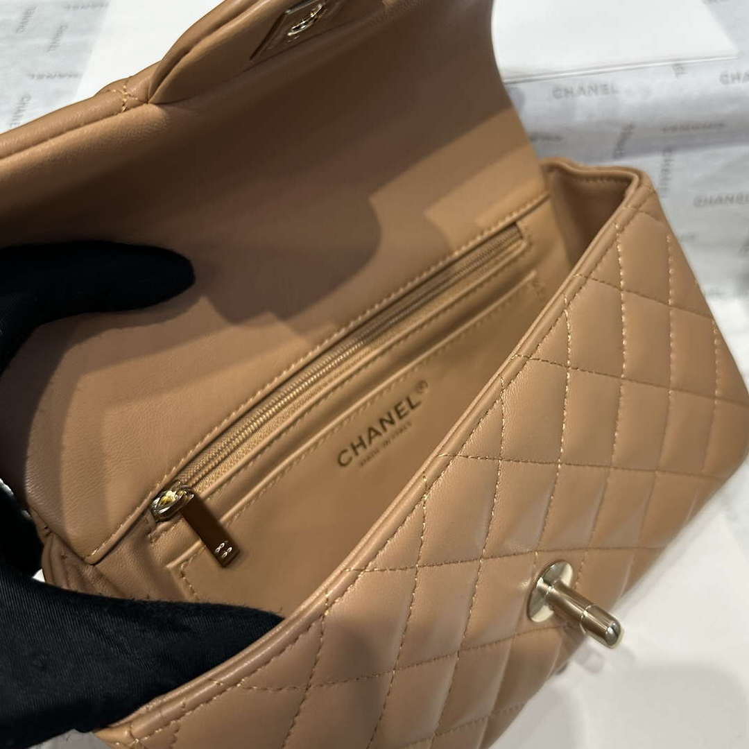 Chanel AS2431 Mini Classic Handbag With Top Handle Lambskin CC19012 - Default Title - View 8
