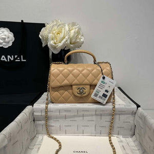 Chanel AS2431 Mini Classic Handbag With Top Handle Lambskin CC19013 - Default Title - View 1