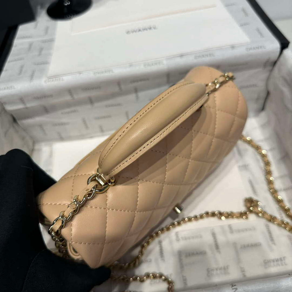 Chanel AS2431 Mini Classic Handbag With Top Handle Lambskin CC19013