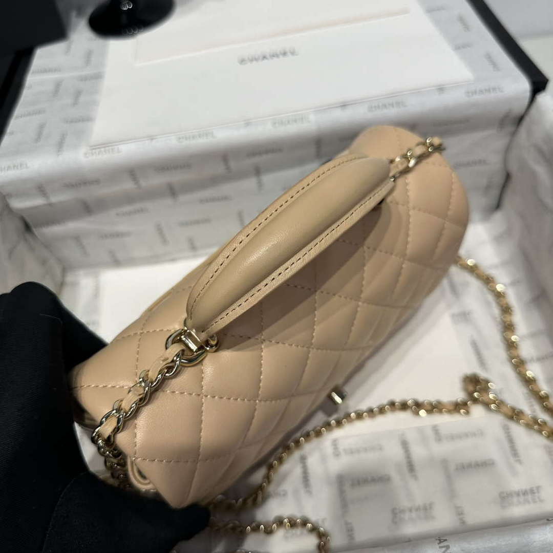 Chanel AS2431 Mini Classic Handbag With Top Handle Lambskin CC19013 - Default Title - View 3