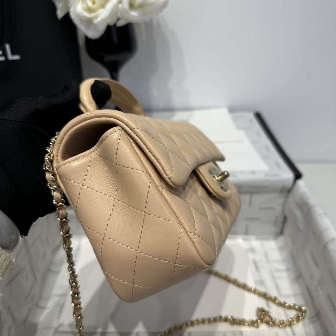 Chanel AS2431 Mini Classic Handbag With Top Handle Lambskin CC19013 - Default Title - View 4