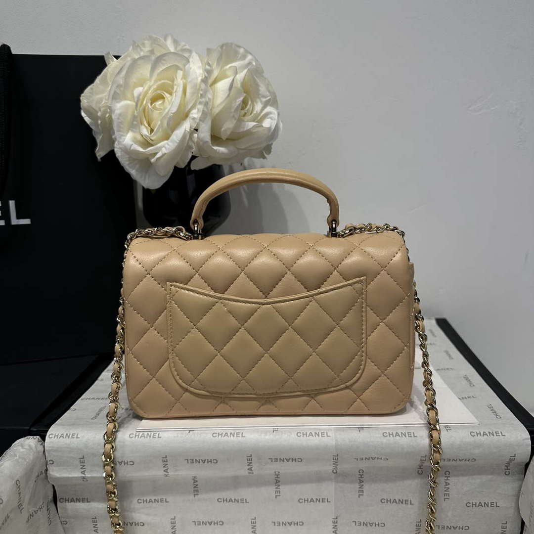Chanel AS2431 Mini Classic Handbag With Top Handle Lambskin CC19013 - Default Title - View 5