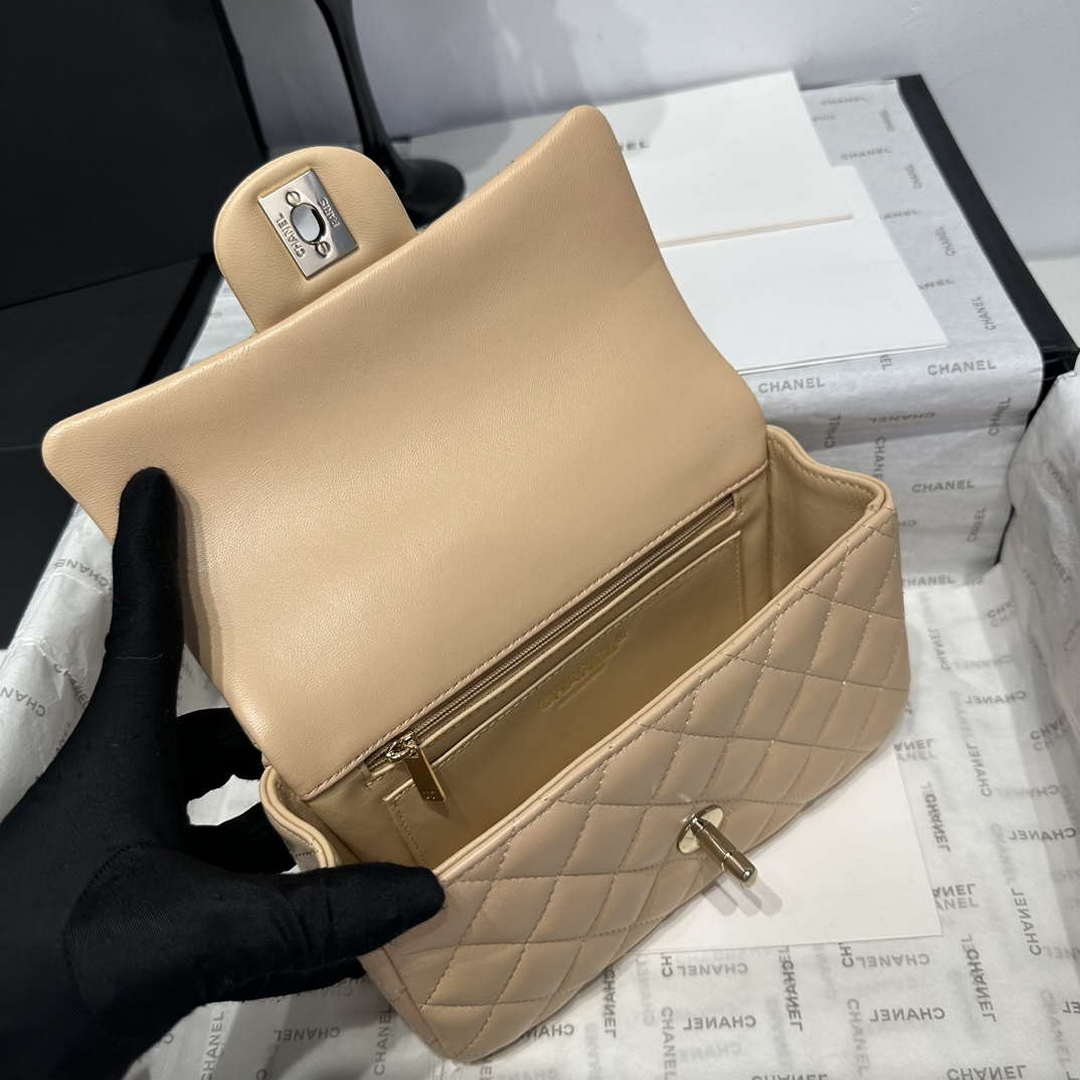 Chanel AS2431 Mini Classic Handbag With Top Handle Lambskin CC19013