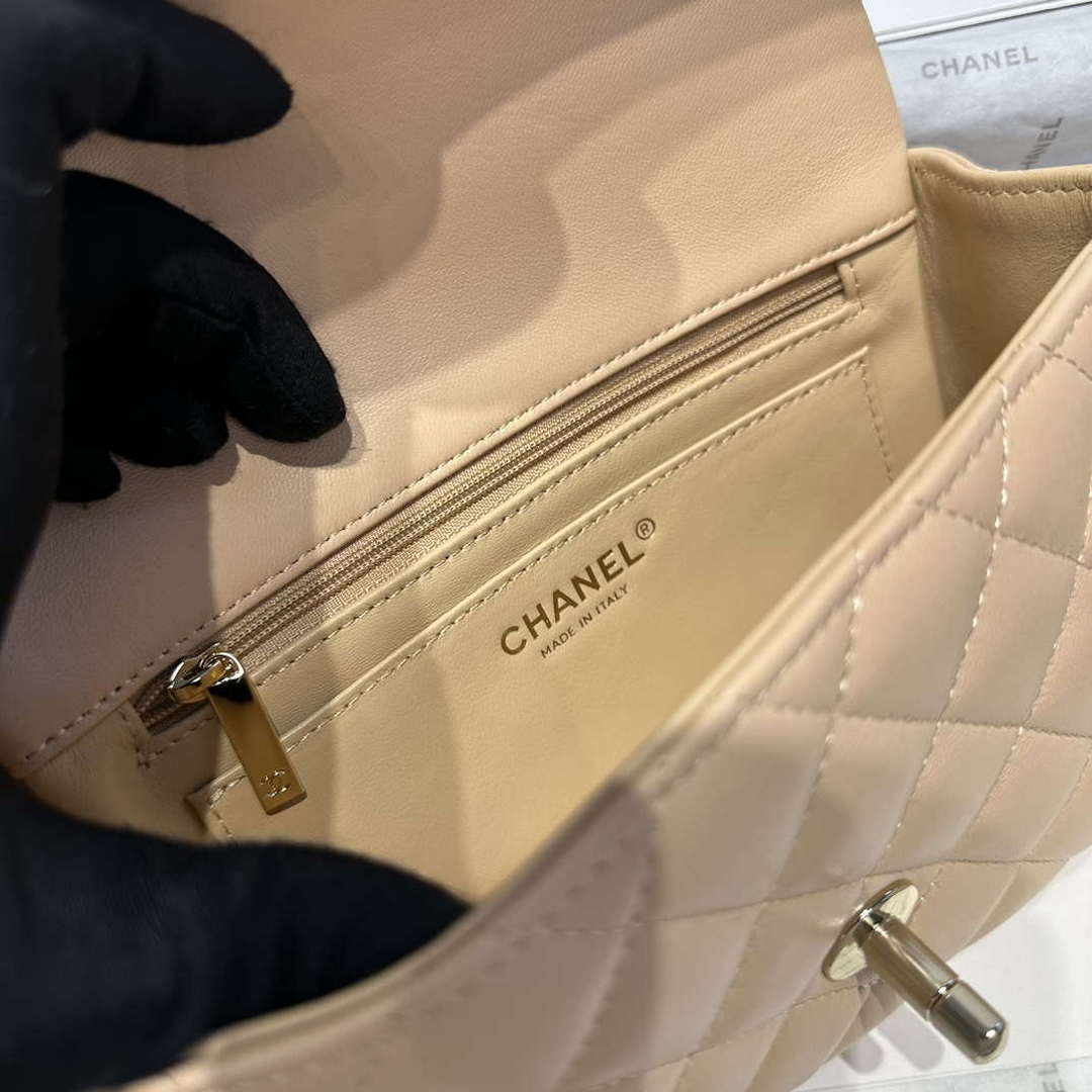 Chanel AS2431 Mini Classic Handbag With Top Handle Lambskin CC19013