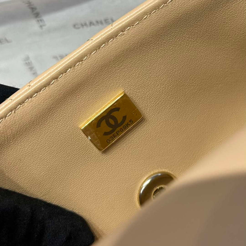 Chanel AS2431 Mini Classic Handbag With Top Handle Lambskin CC19013