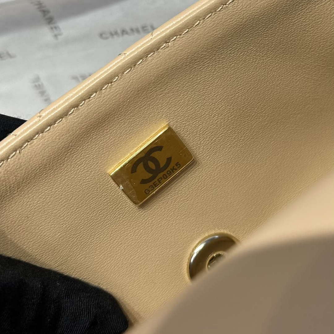 Chanel AS2431 Mini Classic Handbag With Top Handle Lambskin CC19013