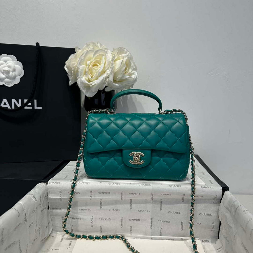 Chanel AS2431  Mini Classic Handbag With Top Handle Lambskin CC19002