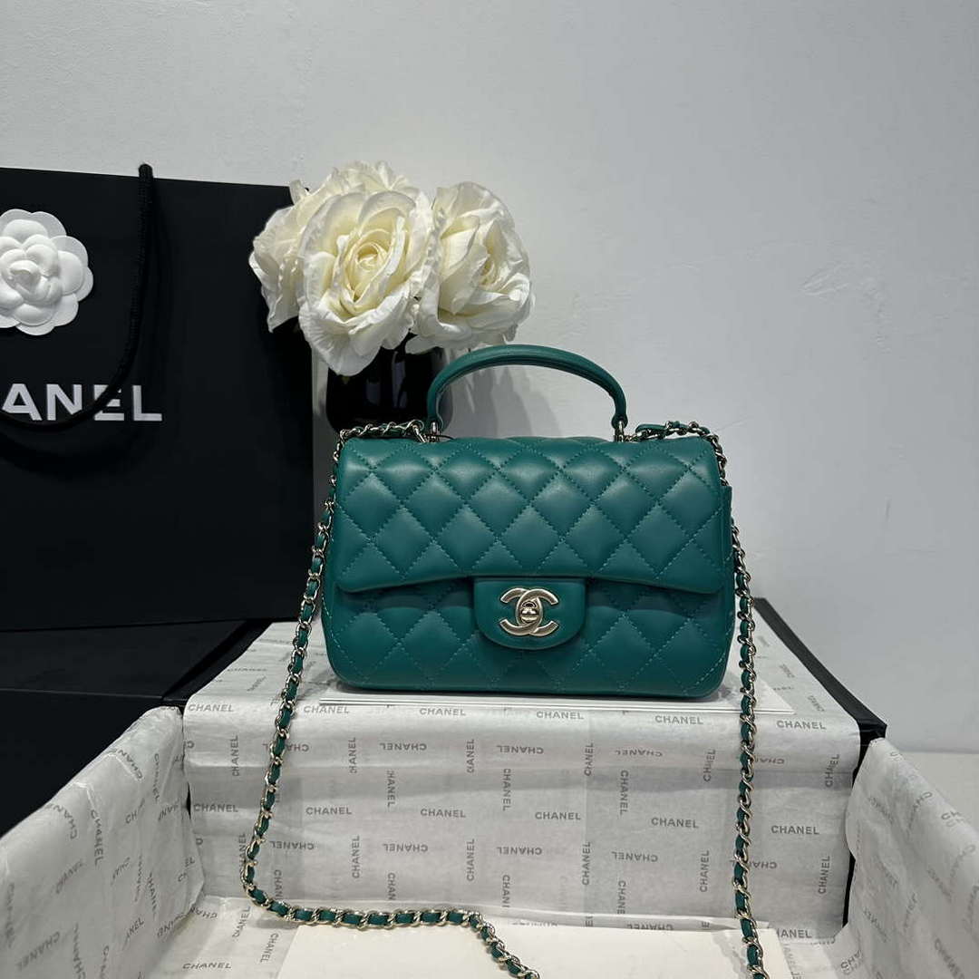 Chanel AS2431  Mini Classic Handbag With Top Handle Lambskin CC19002 - Default Title - View 1