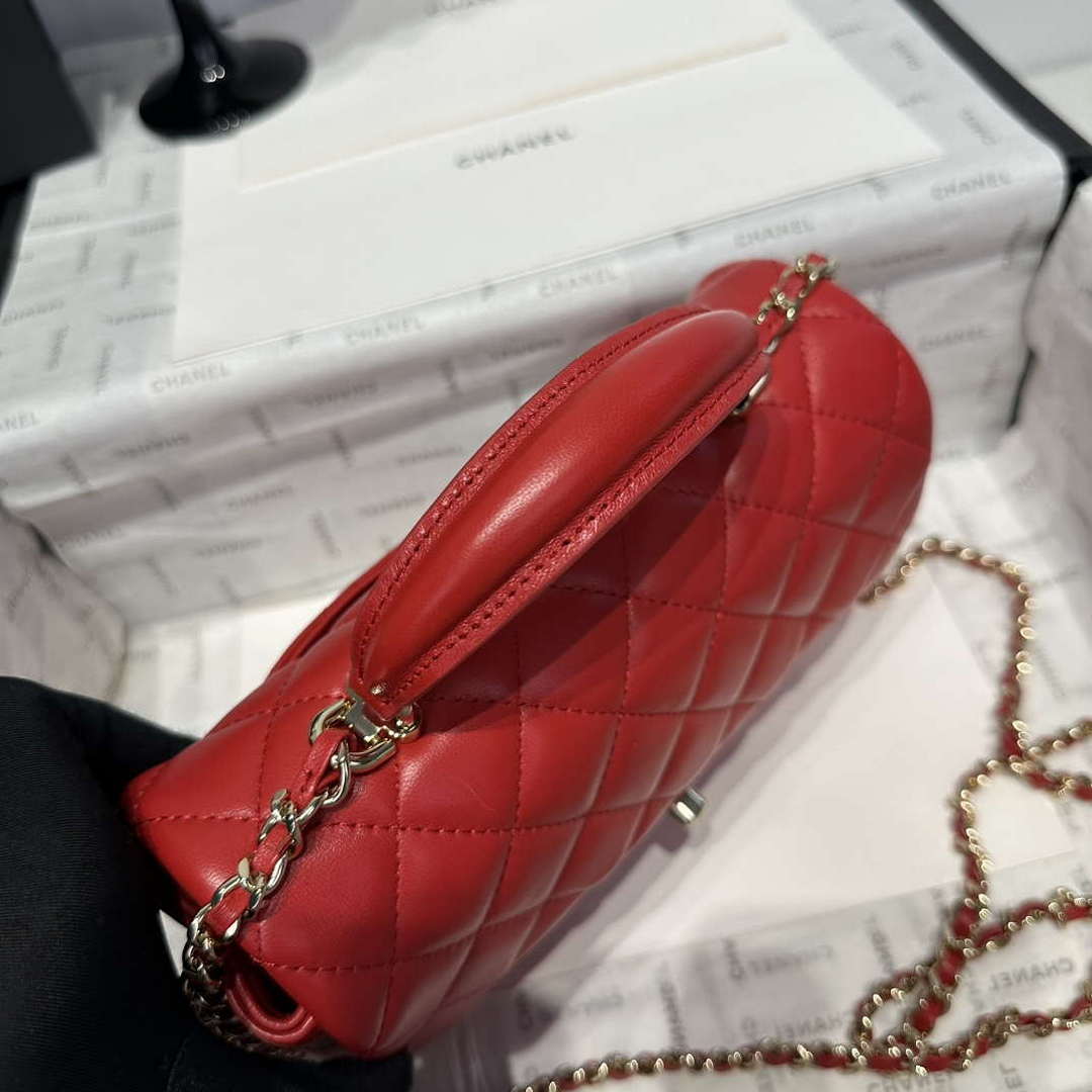 Chanel AS2431 Mini Classic Handbag With Top Handle Lambskin CC19014 - Default Title - View 3