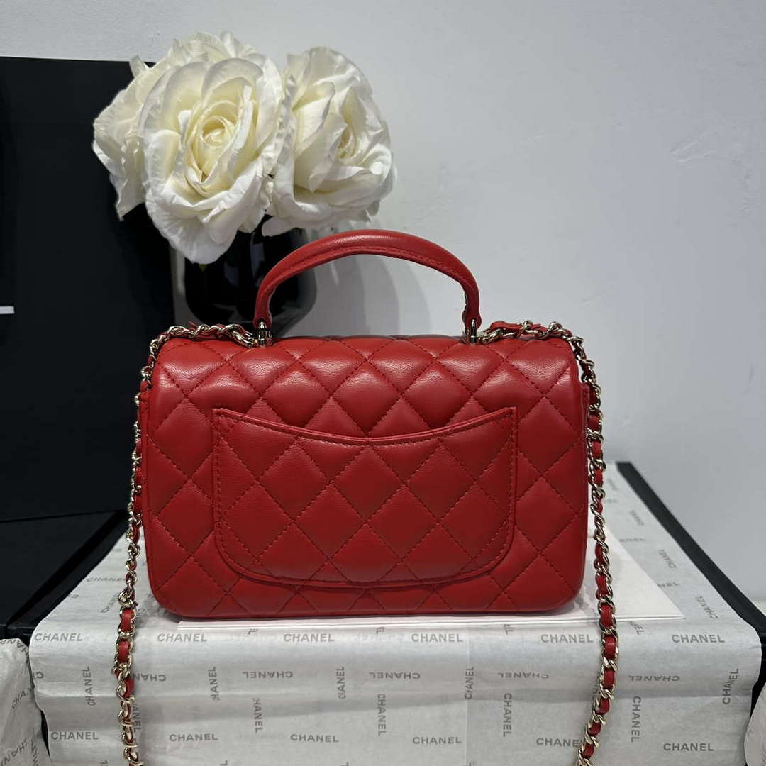 Chanel AS2431 Mini Classic Handbag With Top Handle Lambskin CC19014 - Default Title - View 5