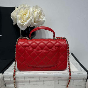 Chanel AS2431 Mini Classic Handbag With Top Handle Lambskin CC19014 - Default Title - View 5