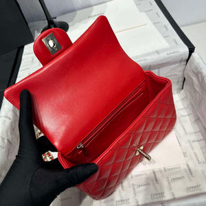 Chanel AS2431 Mini Classic Handbag With Top Handle Lambskin CC19014 - Default Title - View 7