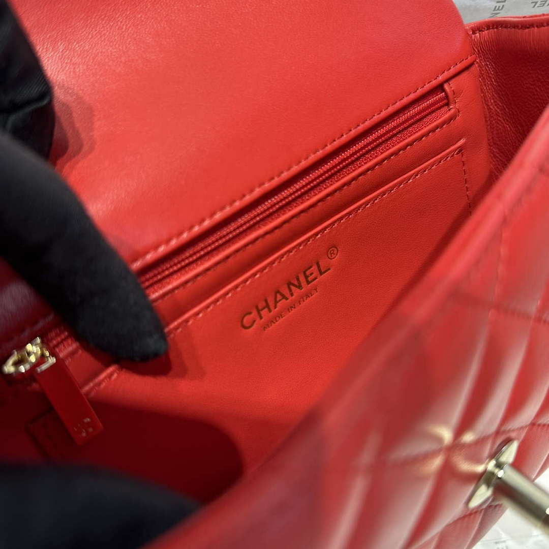 Chanel AS2431 Mini Classic Handbag With Top Handle Lambskin CC19014 - Default Title - View 8