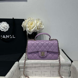 Chanel AS2431 Mini Classic Handbag With Top Handle Lambskin CC19015 - Default Title - View 1