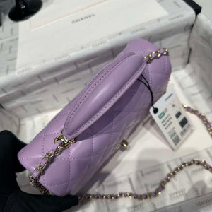Chanel AS2431 Mini Classic Handbag With Top Handle Lambskin CC19015 - Default Title - View 3