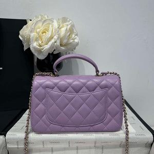Chanel AS2431 Mini Classic Handbag With Top Handle Lambskin CC19015 - Default Title - View 5