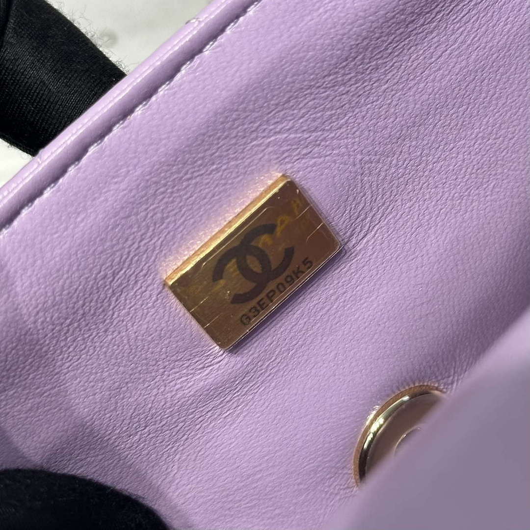 Chanel AS2431 Mini Classic Handbag With Top Handle Lambskin CC19015 - Default Title - View 9