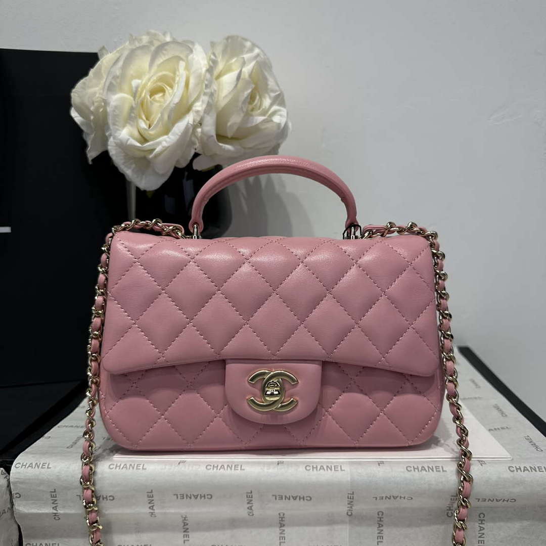 Chanel AS2431 Mini Classic Handbag With Top Handle Lambskin CC19016 - Default Title - View 2