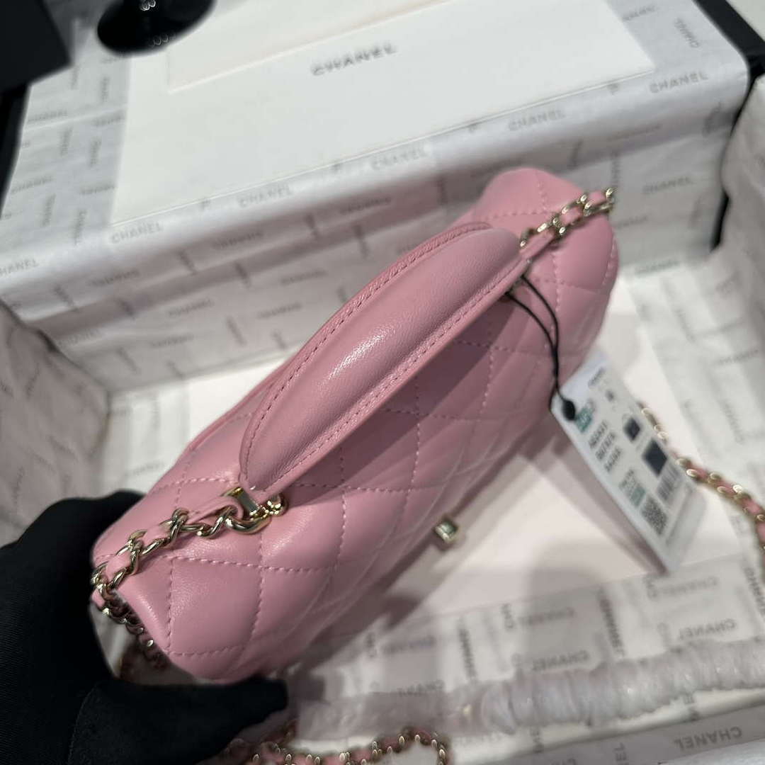 Chanel AS2431 Mini Classic Handbag With Top Handle Lambskin CC19016 - Default Title - View 3