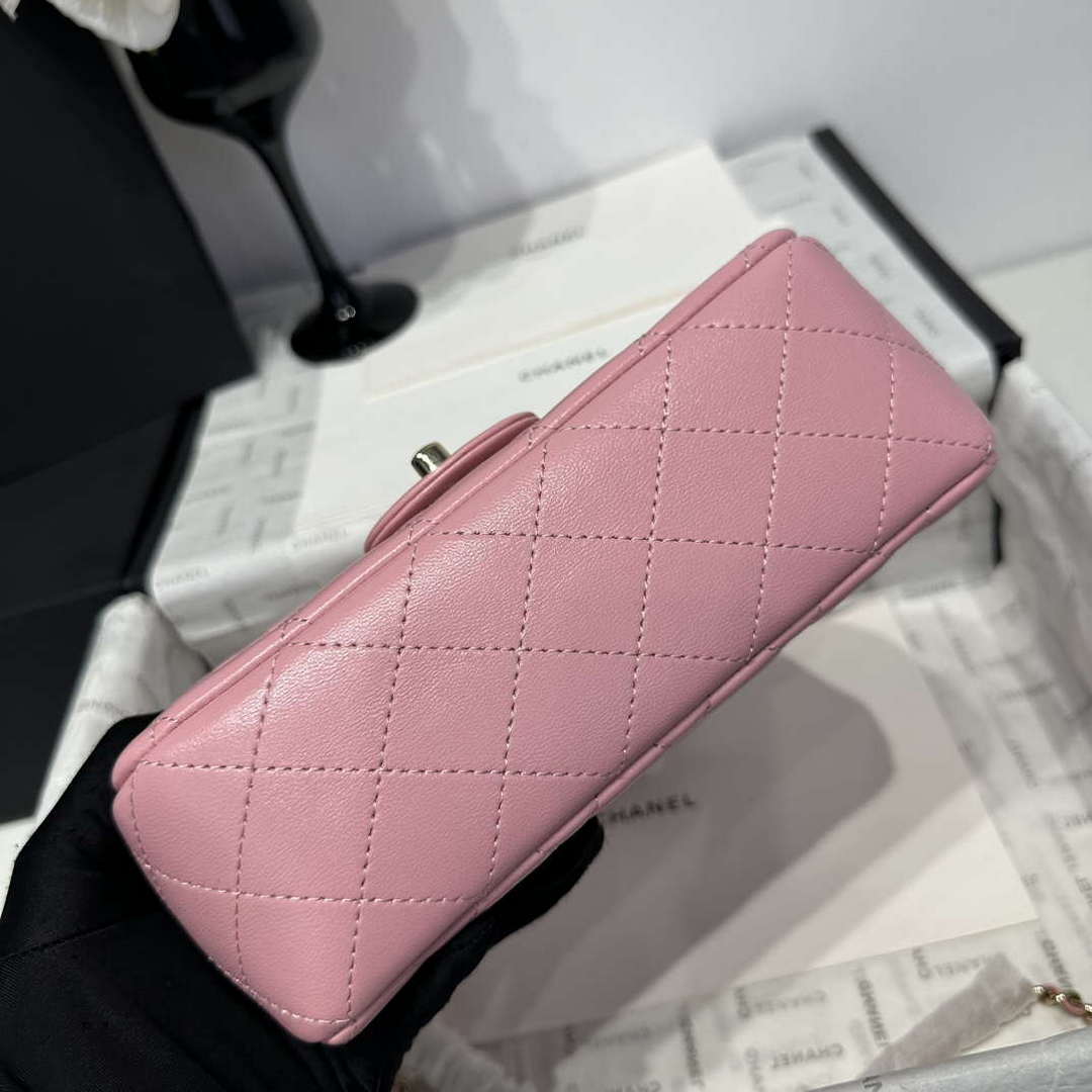 Chanel AS2431 Mini Classic Handbag With Top Handle Lambskin CC19016 - Default Title - View 6