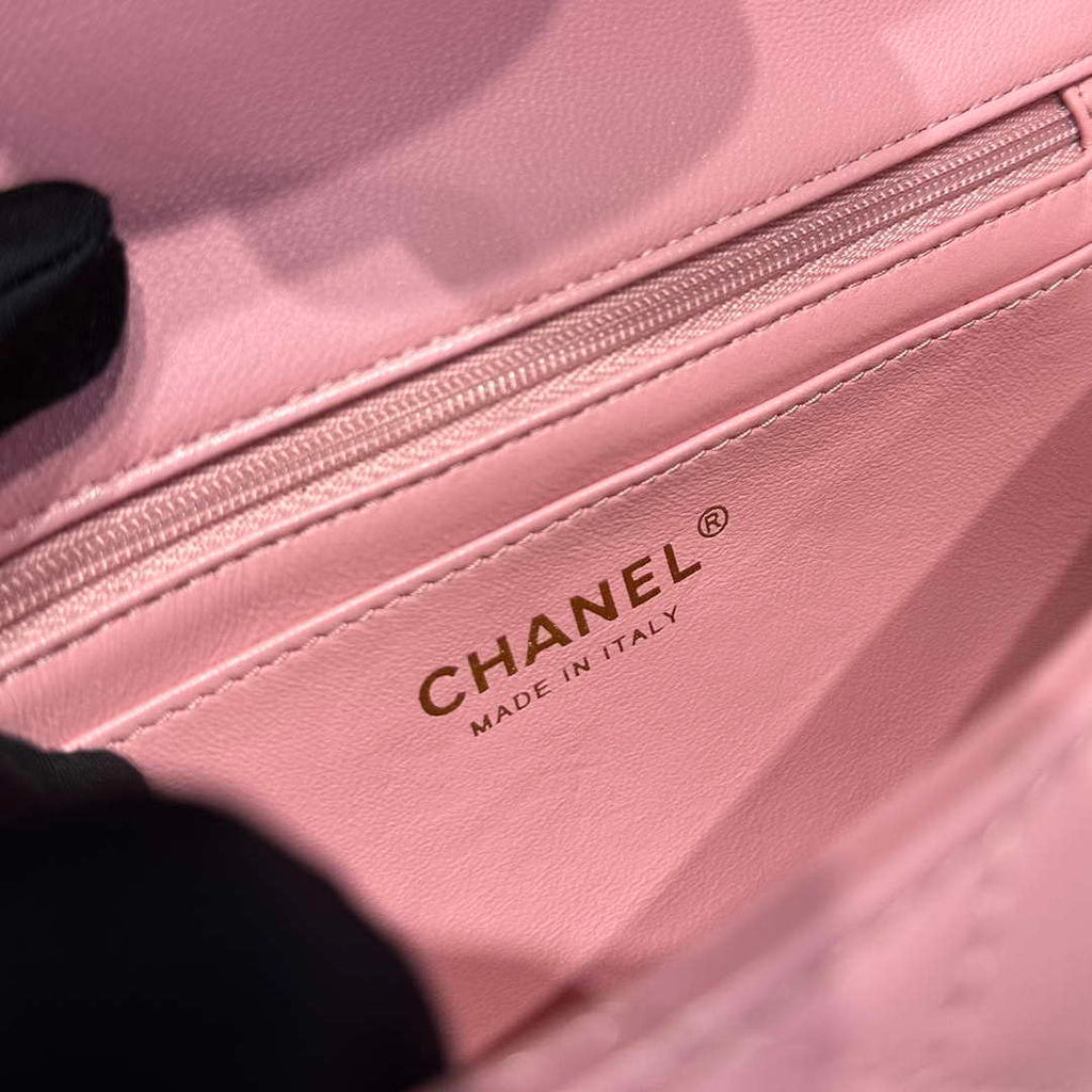 Chanel AS2431 Mini Classic Handbag With Top Handle Lambskin CC19016