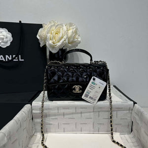 Chanel AS2431 Mini Classic Handbag With Top Handle Patent calfskin CC19020 - Default Title - View 1