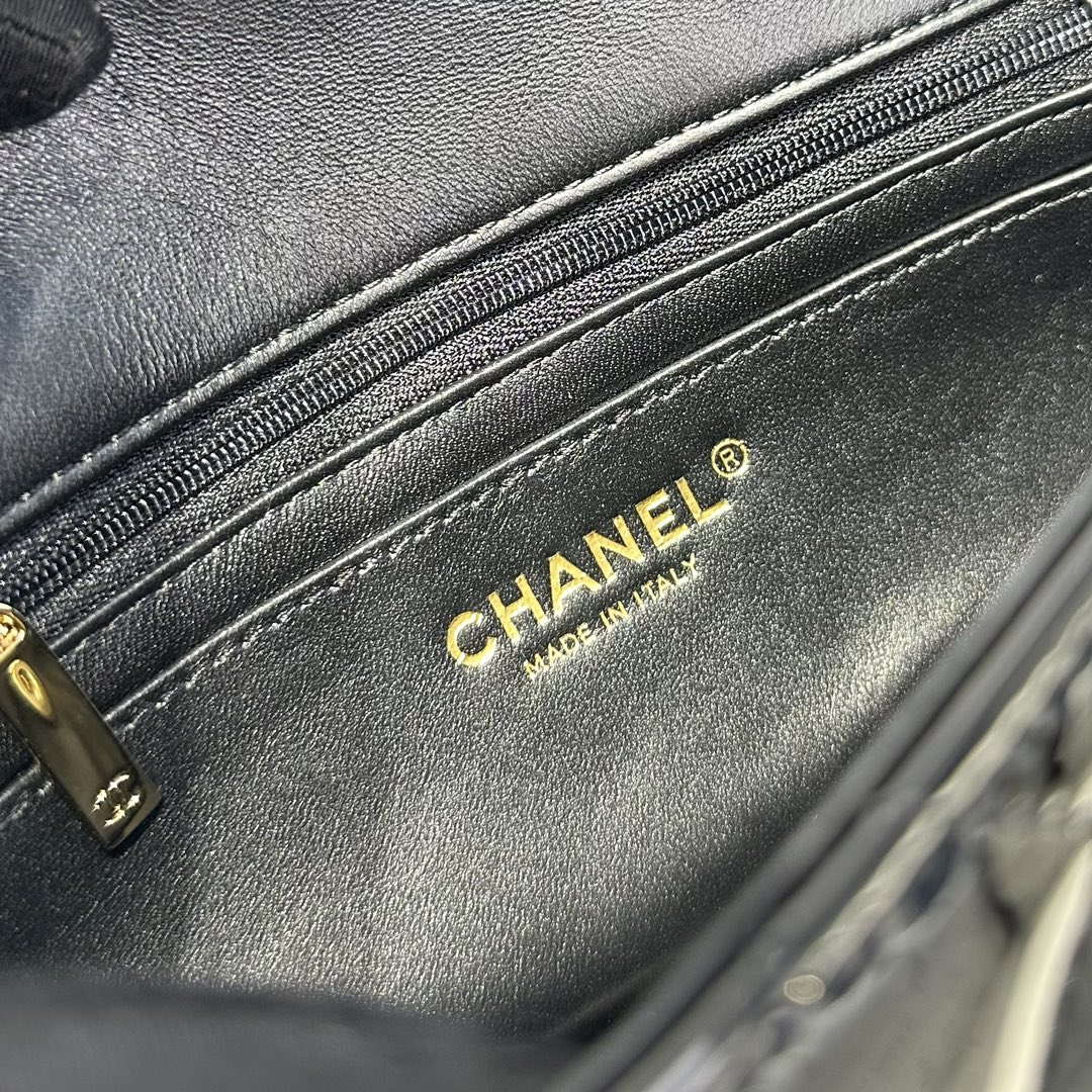Chanel AS2431 Mini Classic Handbag With Top Handle Patent calfskin CC19020 - Default Title - View 8