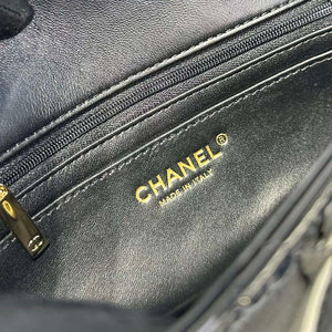 Chanel AS2431 Mini Classic Handbag With Top Handle Patent calfskin CC19020 - Default Title - View 8
