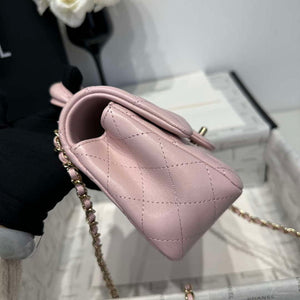 Chanel AS2431 Mini Classic Handbag With Top Handle Lambskin CC19017 - Default Title - View 4