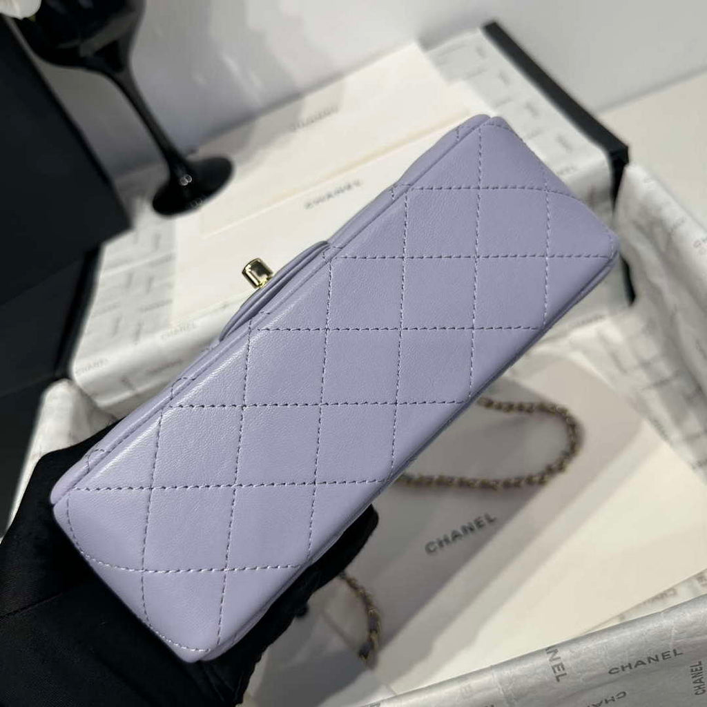Chanel AS2431 Mini Classic Handbag With Top Handle Lambskin CC19018