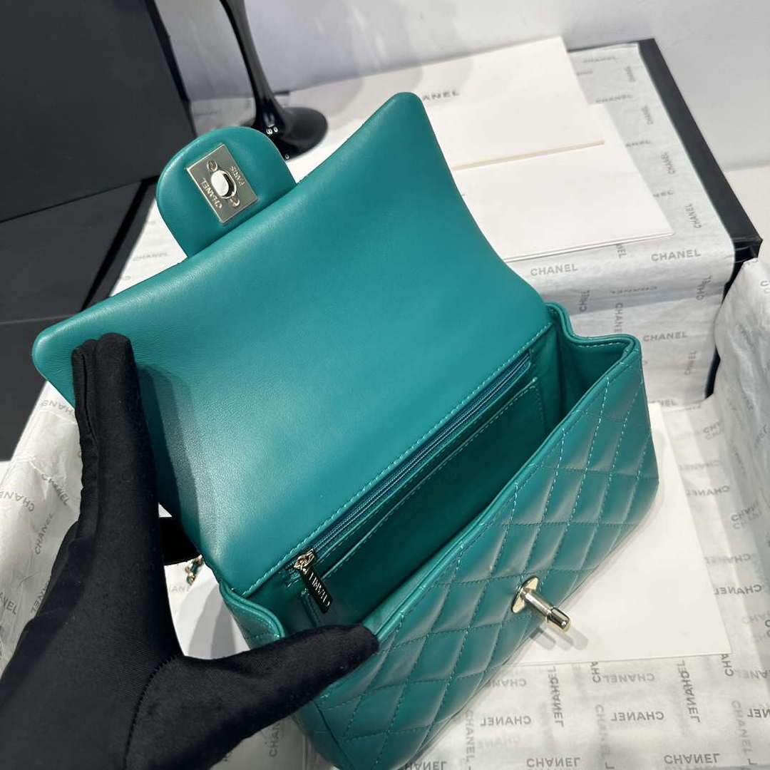 Chanel AS2431  Mini Classic Handbag With Top Handle Lambskin CC19002 - Default Title - View 7