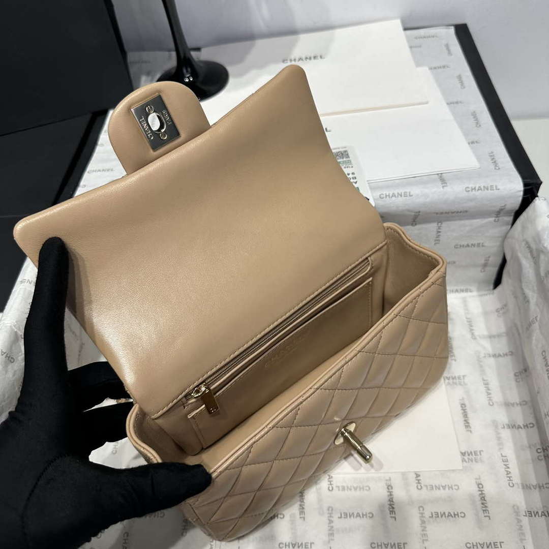 Chanel AS2431 Mini Classic Handbag With Top Handle Lambskin CC19019