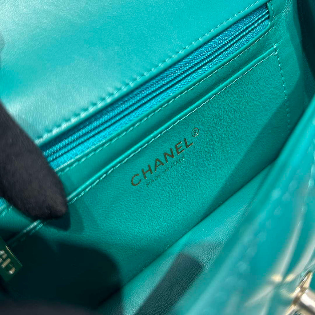 Chanel AS2431  Mini Classic Handbag With Top Handle Lambskin CC19002