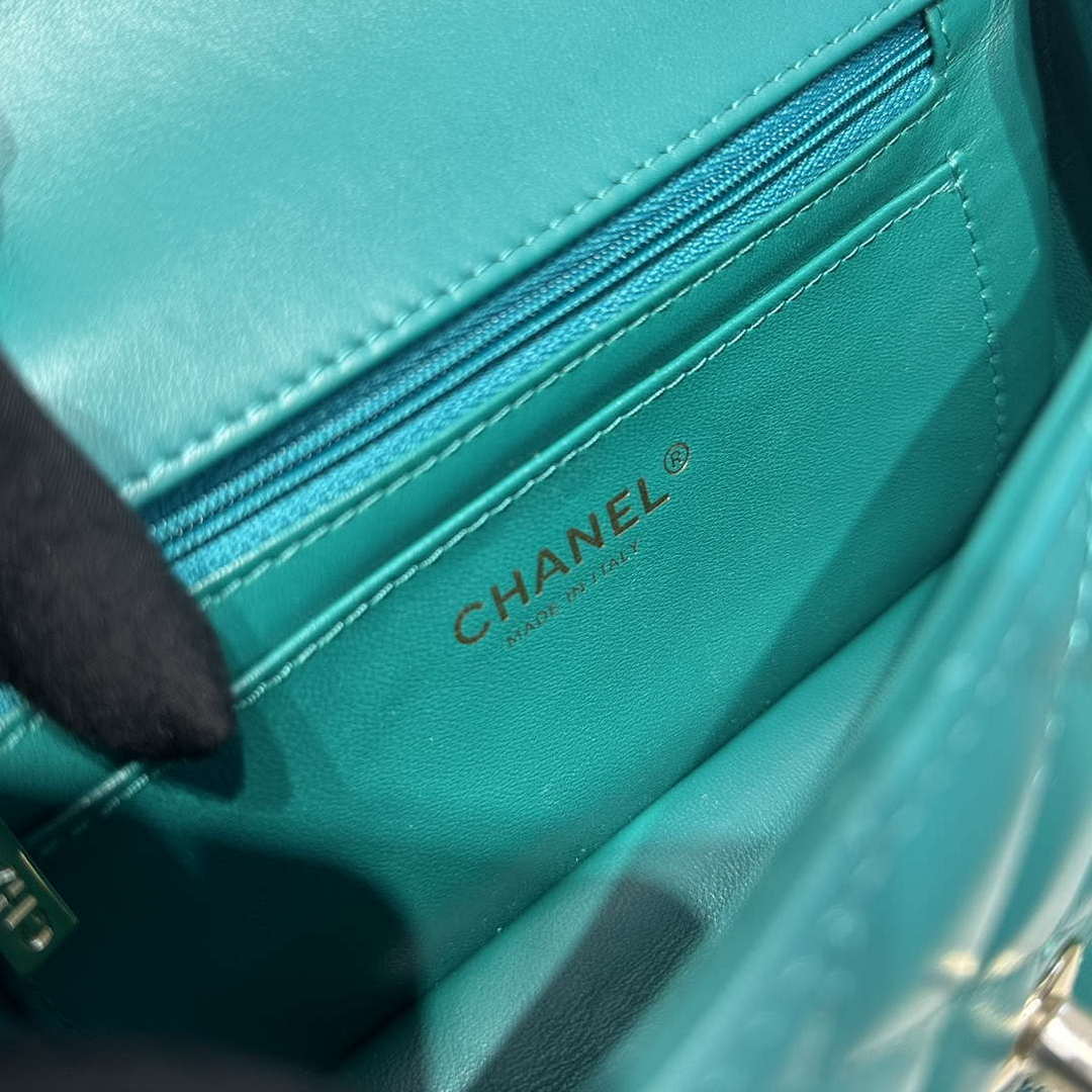 Chanel AS2431  Mini Classic Handbag With Top Handle Lambskin CC19002