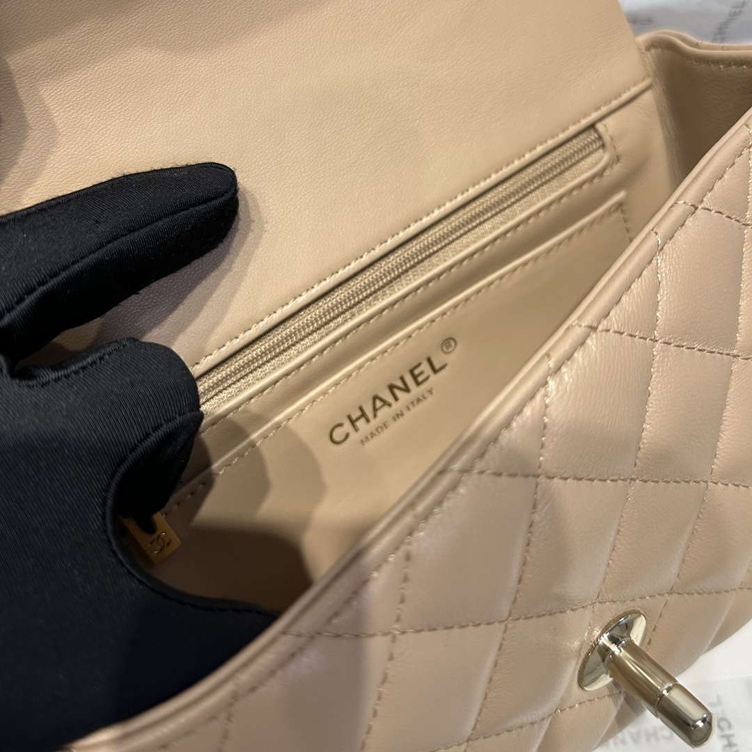 Chanel AS2431 Mini Classic Handbag With Top Handle Lambskin CC19019