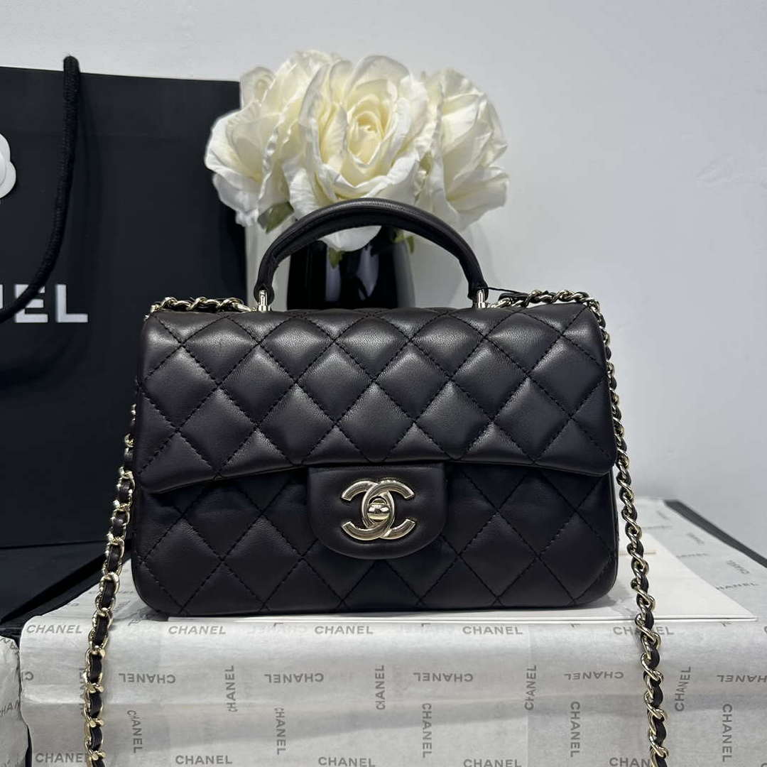 Chanel AS2431  Mini Classic Handbag With Top Handle Lambskin CC19003 - Default Title - View 1