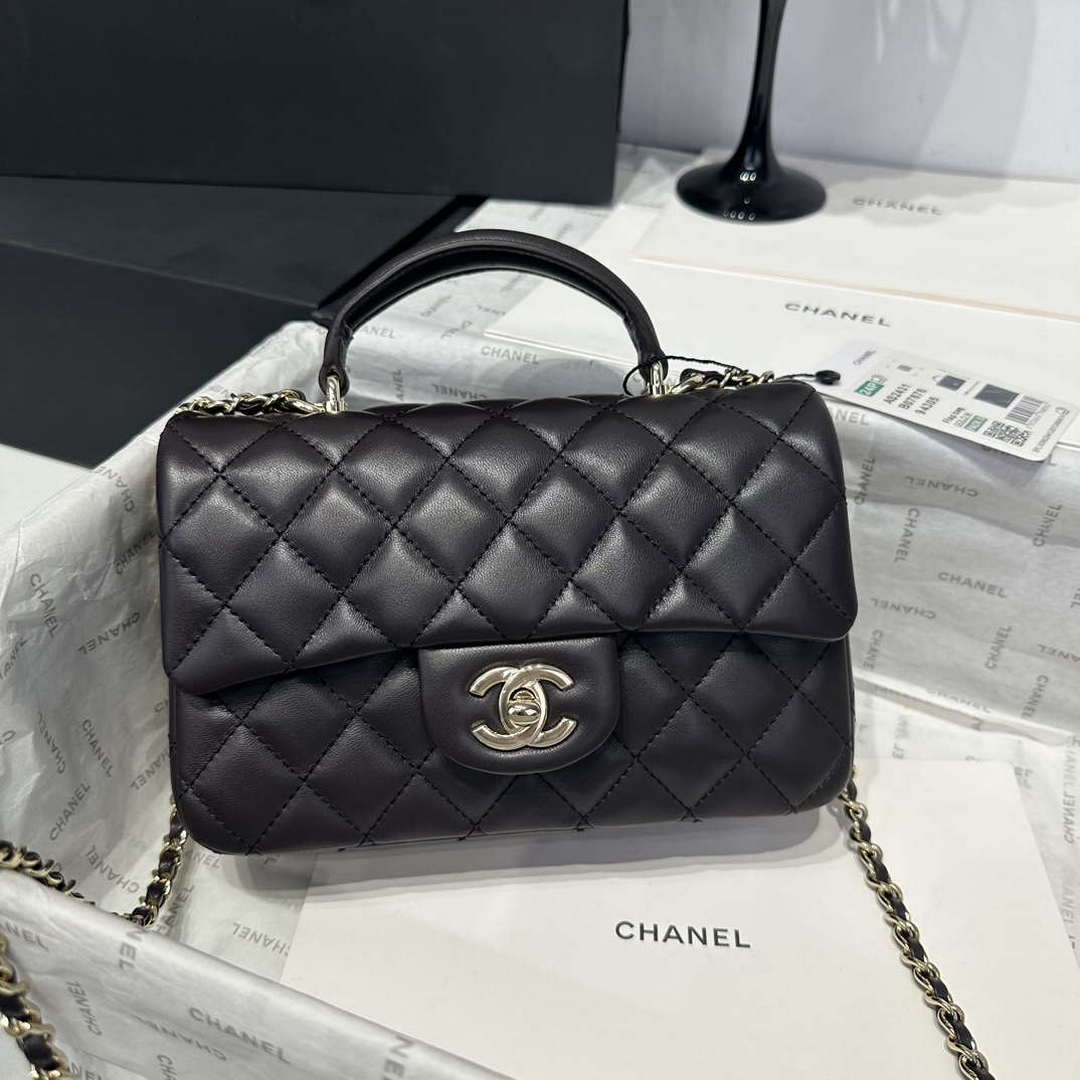 Chanel AS2431  Mini Classic Handbag With Top Handle Lambskin CC19003 - Default Title - View 2