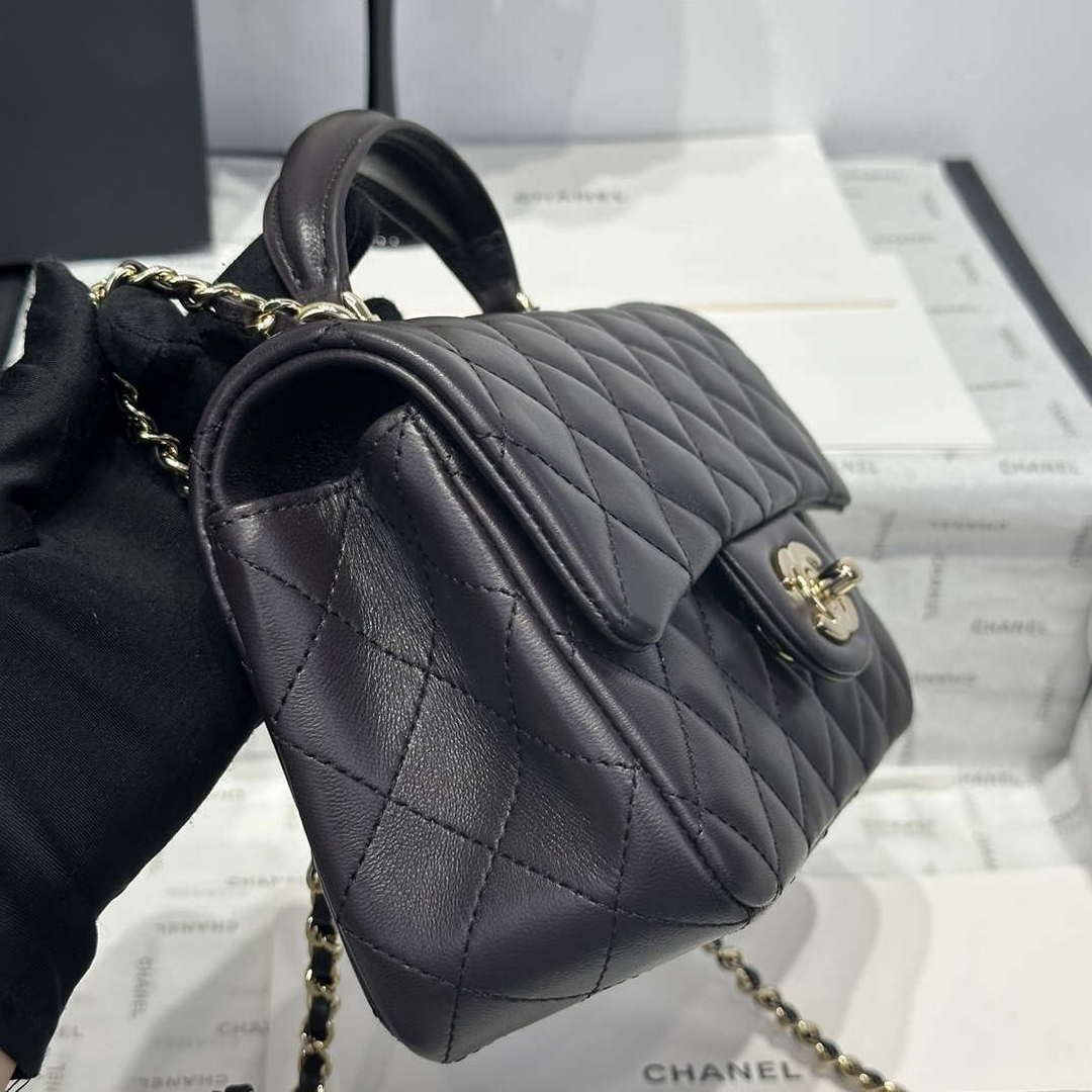 Chanel AS2431  Mini Classic Handbag With Top Handle Lambskin CC19003 - Default Title - View 4