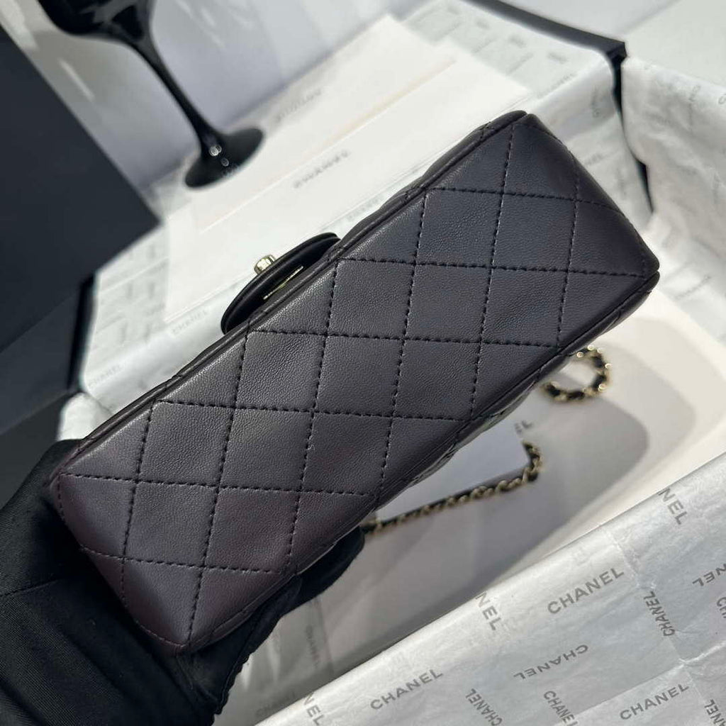 Chanel AS2431  Mini Classic Handbag With Top Handle Lambskin CC19003