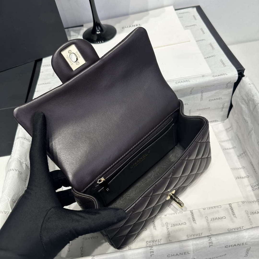 Chanel AS2431  Mini Classic Handbag With Top Handle Lambskin CC19003 - Default Title - View 7