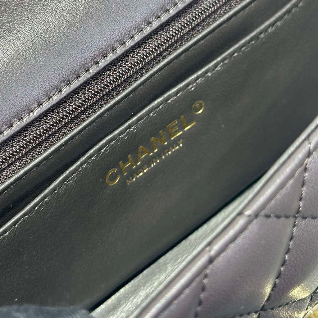Chanel AS2431  Mini Classic Handbag With Top Handle Lambskin CC19003